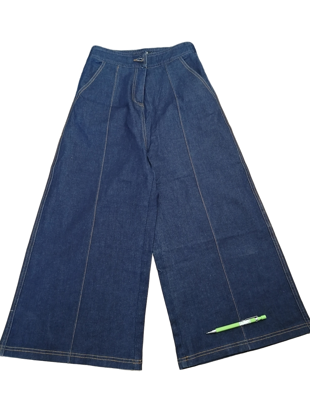 🔵  Dark Blue Wide-Leg Jeans/Dropped Jeans